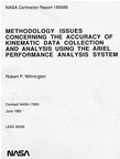 Methodology Issues concerning the Accuracy of Kinematic Data 